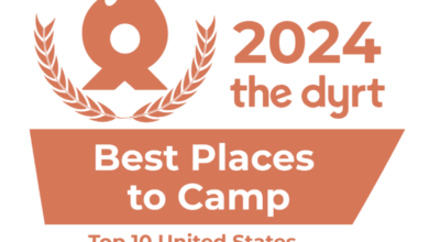 The Dyrt 'best places to camp' 2024